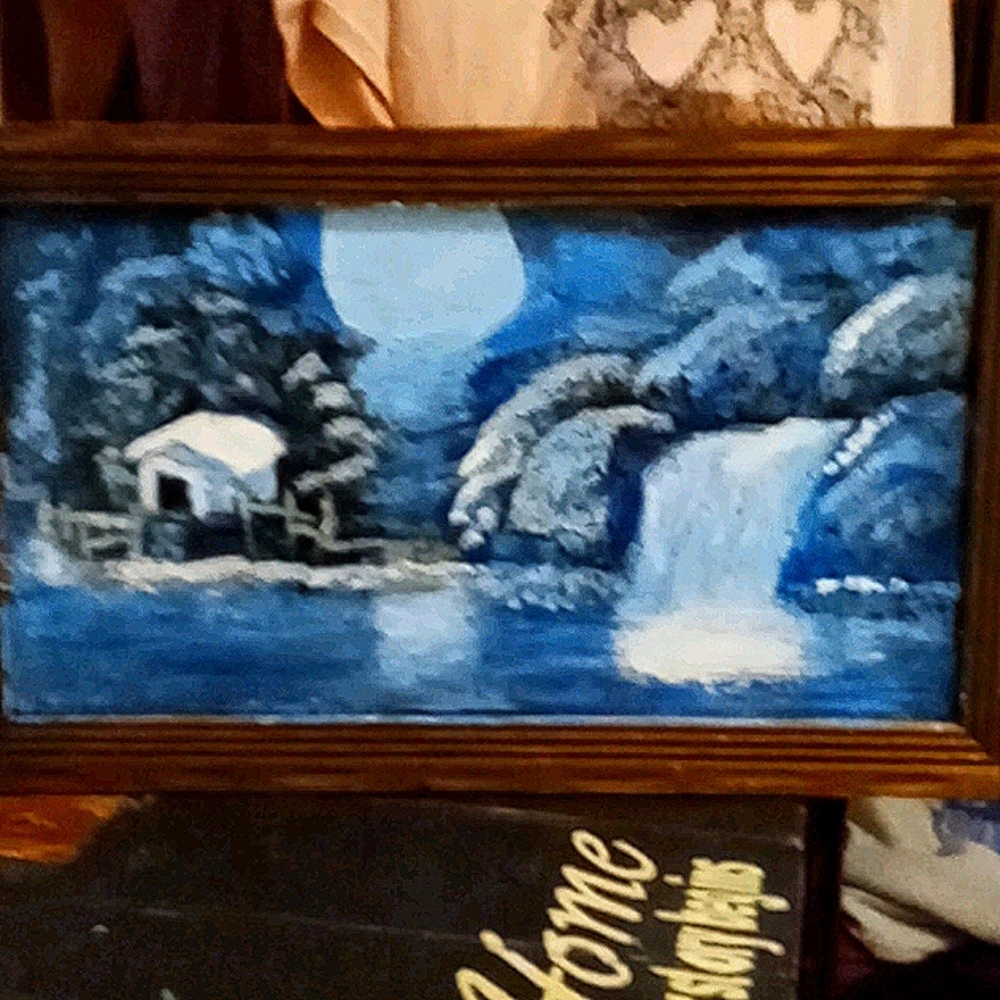 An original felt painting "winter"